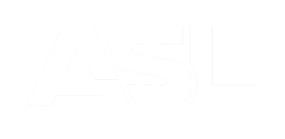 logotipo Acústica São Luiz. Na imagem do logo o nome Acústica São Luiz é aglutinado em ASL